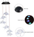 IP44 Wind Chimes Chandelier, Solar Turtles Hanging Lamp ,Wind Chime Pendant Light Waterproof Mixcolor Slow Flashing