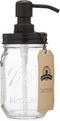 Jarmazing Products Mason Jar Soap Dispenser - Black, 16 oz Ball Mason Jar Liquid Dispenser for Kitchen & Bathroom