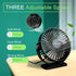 TriPole USB Powered Desk Fan 2 Pack, Black Small Portable Fan with 3 Speeds and 360° Rotation for Travel
