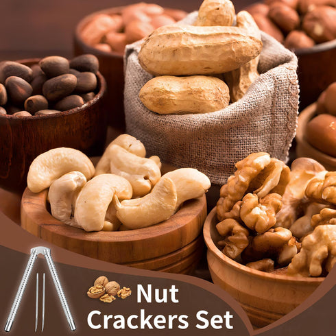 Nut Cracker Tool,Stainless Steel Nut Crackers for All Nuts Walnuts Seafood