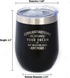 Congratulations on Pursuing Your Dream - 12oz Stainless Steel Wine Tumbler with Sliding Lid, Cute Gift for Coworker