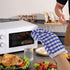 2Pcs Oven Mitts for Play Kitchen, Microwave Oven Gloves Kitchen Baking Mitts, Red Checkered s for Safe Backing Cooking