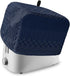 Navy Blue White Geometric Toaster Cover, 4 Slice, Modern Herringbone Abstract Art Cover