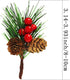 QLINLEAF 12 Christmas Red Berry Stem Floral Pine Cone Artificial Branch Evergreen Decoration - Pieces for DIY Holiday