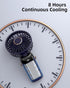 Koonie Portable Handheld Fan, Battery Operated with Base, 8 Hours, 5 Speeds