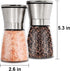 Set (Set 2) Gulex Salt and Pepper Grinder Pepper Mill, Sea Salt Shaker Refillable, Adjustable Coarseness, Stainless