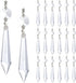 H&D HYALINE & DORA Crystal Icicle Prisms Clear Glass Bead Octogan for