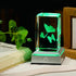 3D Enjinkail Butterfly Crystal Cube with Color-Changing LED Base - Elegant Butterfly Night Light Gift for Women, Mom