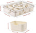 Bandesun Divided Serving Tray with Lid & Handle - Snackle Box for Charcuterie, Clear Organizer for Snacks (Pack of 2)