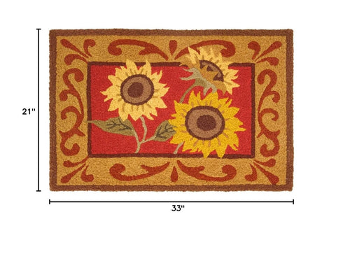 Jellybean 20" 30" Provence Sunflowers Scatter Rug x