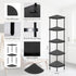 5 Qupui Tier Corner Shelf Stand, Tall Display Rack Multipurpose Shelving Unit, Storage Home Decor Organizer Shelves