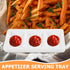 BESTonZON 3 Compartment Ceramic Dipping Bowls, 6 inch Rectangular Divided Plate for Sushi, Candy, Tomato Sauce