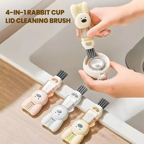 4 in 1 Cup Lid Cleaning Brush, New Crevice Cleaning Brush, Multifunction Bottle Brush, Portable Gap Cleaner (3pcs)