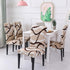 HZDHCLH Chair Covers for Dining Room, Set of 4 Stretch Spandex Slipcovers, Washable Anti-Dust for Kitchen, Beige