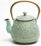 TOPTIER Japanese Teapot with Stainless Steel Infuser - Cast Iron Tea Kettle for 32 Ounce (Light Green)