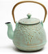 TOPTIER Japanese Teapot with Stainless Steel Infuser - Cast Iron Tea Kettle for 32 Ounce (Light Green)