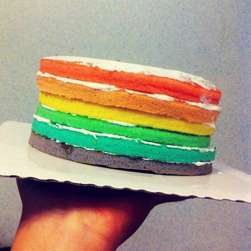 Webake Rainbow Cake Pans, 6 Inch Round Silicone Baking Pans, Set of 6 for Jumbo Whoopie Pie, Vegetable Pancakes