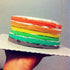 Webake Rainbow Cake Pans, 6 Inch Round Silicone Baking Pans, Set of 6 for Jumbo Whoopie Pie, Vegetable Pancakes