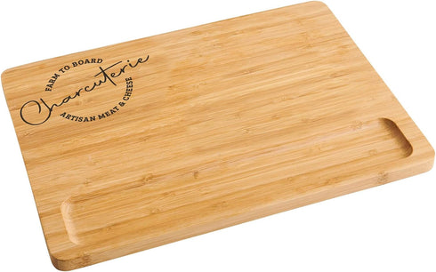 HIC Kitchen Maison du Fromage Charcuterie Cheese Board, Caramelized Bamboo, Rectangular, 11 x 15 x 0.6-Inches