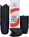 Black Large Tulip Baking Cups - 2-1/4" Base Diameter x 4" Wall Height, Parchment Paper Cupcake Liners, 130 pcs