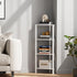 4-Tier BS05BW004 TUTOTAK Corner Shelf, Corner Bookshelf for Small Space, Narrow Display Corner Shelf Stand with Storage