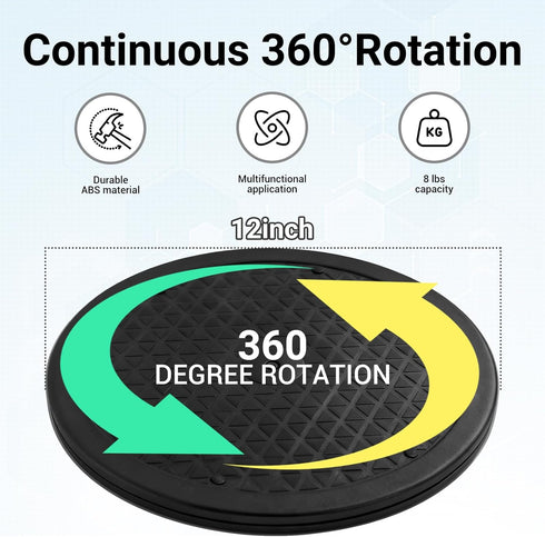 FFPDYBEST 8 Inch Artwork(360 (12INCH/1-2PC) Lazy Susan Rotating Swivel Stand Non Skid Heavy Duty Turntable Base
