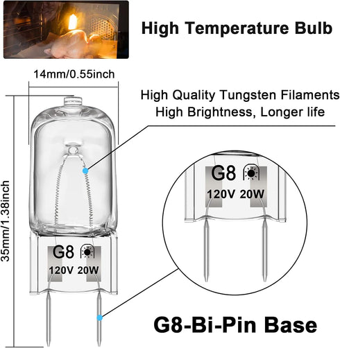 Microwave Light Bulb for GE Samsung Kenmore Maytag Elite Over The Stove Range Microwave Oven, Night Light/Stove Light