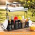 2 Grill Caddy, BBQ Caddy with Paper Towel Holder and Hooks, Grill Utensil Organizer for Camping Outdoor Barbecue