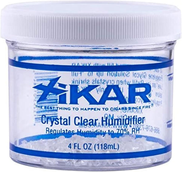 XIKAR Crystal Gel Humidifier Jar for Cigar Humidors, 4oz, Reusable Crystals, Regulates 70% Humidity