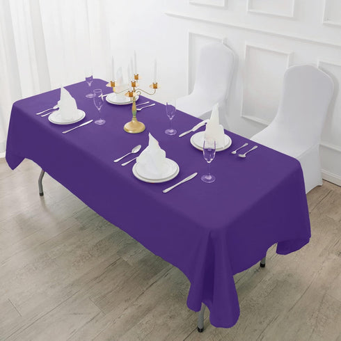 2 Pack 60x102 Inch, Fokitut Waterproof Rectangle Tablecloth, Stain Resistant and Wrinkle Polyester Table Cloth, Fabric