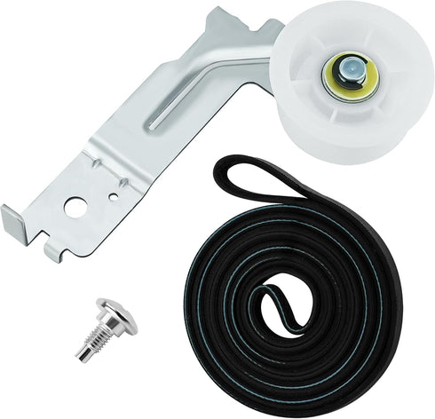 DC93-00634A Dryer Idler Pulley Assembly & 6602-001655 Drum Tensioner Belt, Fit for PS4133825 by Appliancemate