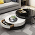 13" MAONAME Round Decorative Tray, Plastic Tray with Handles, Coffee Table Trays, Serving Trays for Ottoman, Bathroom