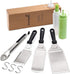 Metal Spatula Set of 6 - Griddle Accessories Kit, Grill Flat Spatula Pancake Flipper for BBQ Grill