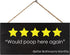 JennyGems Funny Bathroom Decor, Would Poop Here Again Sign, Wall Hanging Decorations