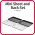 GoodCook Set of 2 Nonstick Steel 9" x 6.2" Toaster Oven Mini Baking Sheets with Racks, Gray (4221)