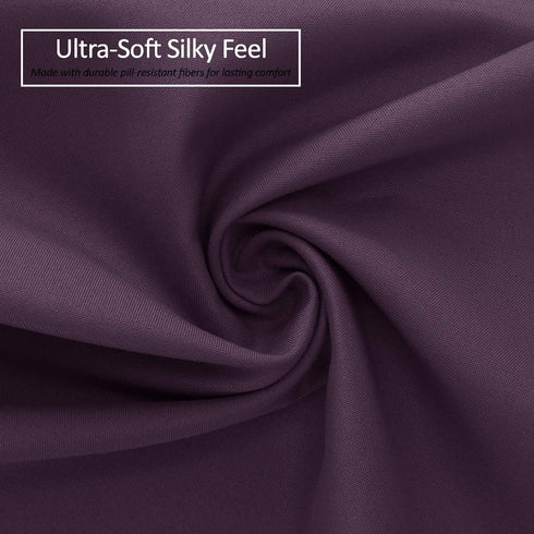 Soft Pillowcase Lightweight Purple Eggplant Microfiber Body Pillow Cover, 20x54 Inches, Set of 2 by Nestl