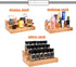 Spice Rack Set - Cabinet Shelf, 3-Tier Bamboo Spice Organizers for Cabinet, Pantry, Cupboard, Countertop, 2 Pack