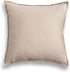 Jeanerlor Cotton Linen Soft Solid Decorative Square Throw Pillow Covers Set, 24 x 24 Inch (60 x 60cm), Light Linen for