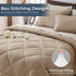 Set 7-Piece Set HEVUMYI Khaki & Linen Full Comforter - All Season Bed in a Bag Full, Ultra Soft Bedding with Comforter