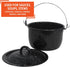 Mirro 3 Quart Enamel Convex Kettle, Black with Speckles for Cooking and Serving