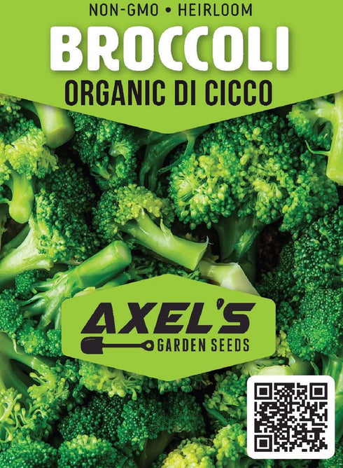 Axel's Garden Seeds 250 1 Packet Organic Broccoli Seeds for Planting - Heirloom Non GMO Seeds - Full Planting