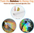 Rainbow Window Privacy Film, Decorative Stained Glass Window Tint for Home, 3D Window Clings, Static Cling Sticker
