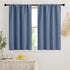 RYB HOME 45 Inch Darkening Privacy Curtains for Kitchen Room, 2 Panels Set, Width 34 x Length 45 Inch, Stone Blue