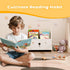 Jomzuci 4 Wooden Kids Bookshelf Bookcase, Toddler Montessori Bookshelf, Nursery Book Shelves with Adjustable Dividers