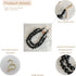 DECOAZUL Black Curtain Tiebacks - Set of 2 Farmhouse Curtain Holdbacks