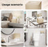 QUISBE (Beige-2 Pack) Tissue Box Cover Holder Compatible with Kleenex Disposable Paper Hand Towels, Leather Paper Towel