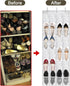 Over The Door Shoe Organizer - 2 Pack with 24 Pockets and Hooks for Space Saving, White