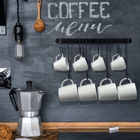 AJART Coffee Bar Decor Mug Holder, 17" Coffee Cup Rack for Home Kitchen Office Dining Room