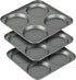 Tiawudi Muffin Top Pan, 4-Cup Hamburger Bun Pan, Non-Stick Bakeware for Eggs, Cornbread, Set of 3