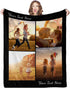 AOFUN Personalized Photo Blanket, 4 Photos Custom Blankets Photo Blankets Customize for Mom